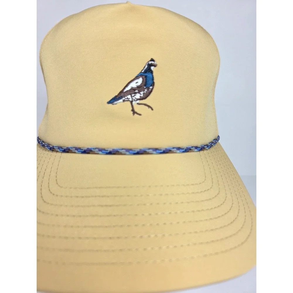 Poncho Outdoors Hat Mens OSFA Yellow Pheasant Embroidered Rope Snapback Cap